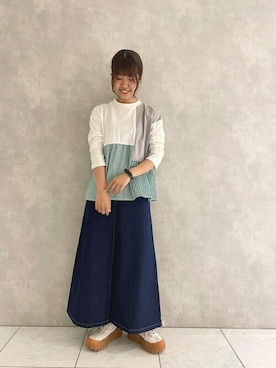「POU DOU DOU（プードゥドゥ）のアイテム」を使った、ヤマシタさん（レディース・163cm）の秋コーディネート