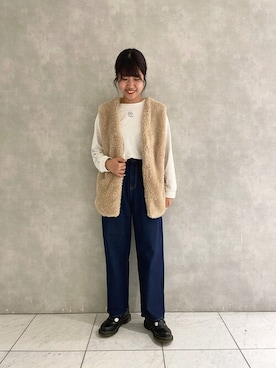 「POU DOU DOU（プードゥドゥ）のアイテム」を使った、ヤマシタさん（レディース・163cm）の秋コーディネート