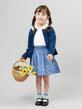 「アイテム（カーディガン/ボレロ）」を使った、KPさん（キッズ・108cm）の春コーディネート