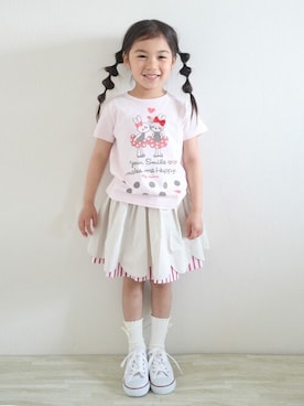 「KP（ケーピー）のアイテム」を使った、KPさん（キッズ・106cm）の春コーディネート