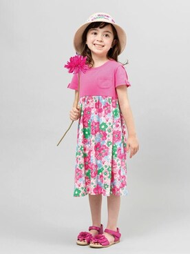 「お買い物」｜「アイテム（ワンピース/ドレス）」を使った、KPさん（キッズ・108cm）の春コーディネート