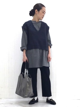 「Jack Gomme（ジャックゴム）のアイテム」を使った、Yokoさん（レディース・158cm）の冬コーディネート