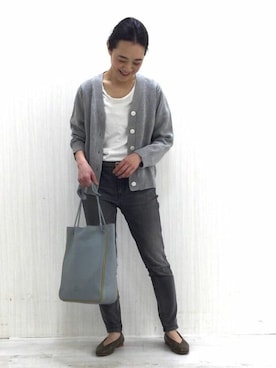 「human woman（ヒューマンウーマン）の≪arrive 5e≫デニムパンツ（デニムパンツ）」を使った、Yokoさん（レディース・158cm）の冬コーディネート