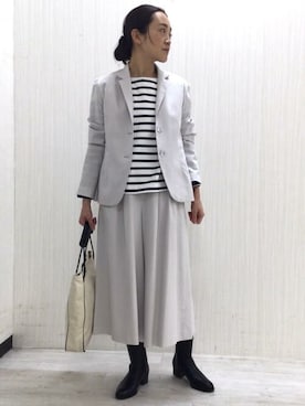 「スカーチョ」｜「アイテム（ブーツ）」を使った、Yokoさん（レディース・158cm）の春コーディネート