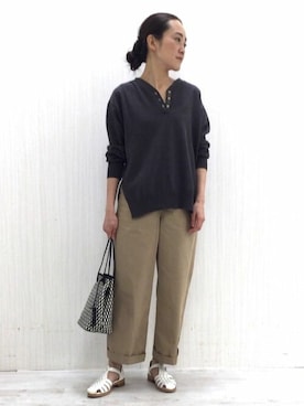 「marco masi（マルコマージ）のアイテム」を使った、Yokoさん（レディース・158cm）の春コーディネート