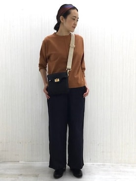 「chausser（ショセ）のアイテム」を使った、Yokoさん（レディース・158cm）の秋コーディネート