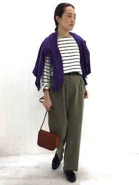 「chausser（ショセ）のアイテム」を使った、Yokoさん（レディース・158cm）の秋コーディネート