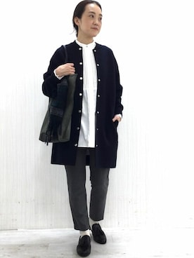 「Glen Prince（グレンプリンス）のアイテム」を使った、Yokoさん（レディース・158cm）の秋コーディネート