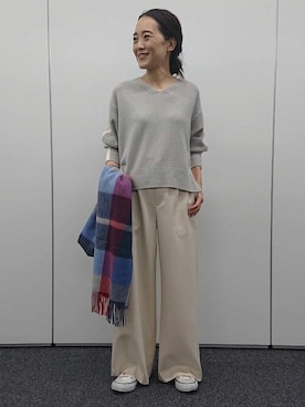 「Glen Prince（グレンプリンス）のアイテム」を使った、Yokoさん（レディース・158cm）の秋コーディネート