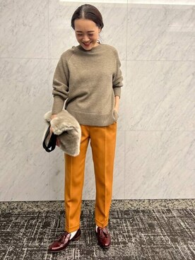 「chausser（ショセ）のアイテム」を使った、Yokoさん（レディース・158cm）の秋コーディネート
