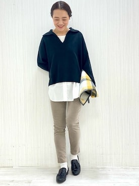 「chausser（ショセ）のアイテム」を使った、Yokoさん（レディース・158cm）の冬コーディネート