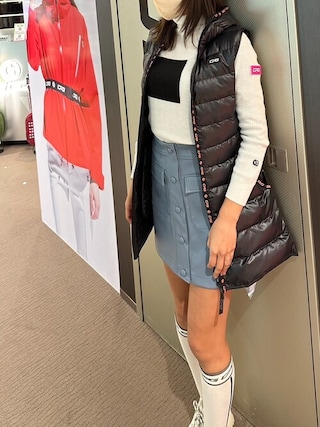 CPG GOLF（シーピージーゴルフ）の「faux leather skirt