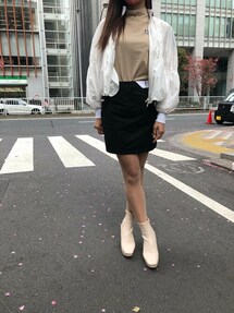 【新品タグ付】CPG GOLF ♪ホワイト スリットスカート CPG GOLF（シーピージーゴルフ）の「アクティブスリットスカート