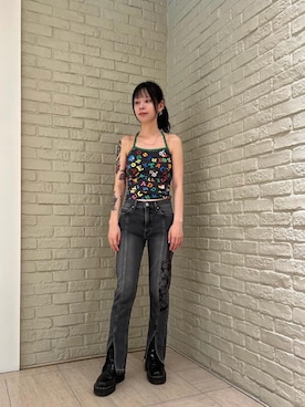 「ホルターネック」｜ゆうかさん（レディース・164cm）の夏コーディネート