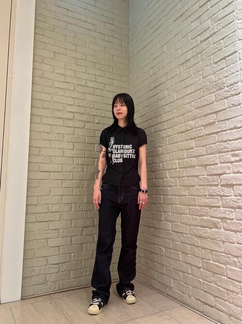 【お早めに！】ヒステリックグラマー  コンパクトシャツ HYSTERIC GLAMOUR（ヒステリックグラマー）の「BAD GIRL REMIXES