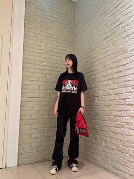 「アイテム（ボディバッグ/ウエストポーチ）」を使った、ゆうかさん（レディース・164cm）の夏コーディネート