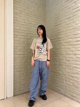 「ワイドパンツ 」｜ゆうかさん（レディース・164cm）の夏コーディネート