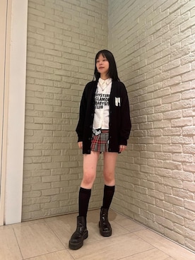 「HYSTERIC GLAMOUR（ヒステリックグラマー）のアイテム（シャツ/ブラウス）」を使った、ゆうかさん（レディース・164cm）の夏コーディネート