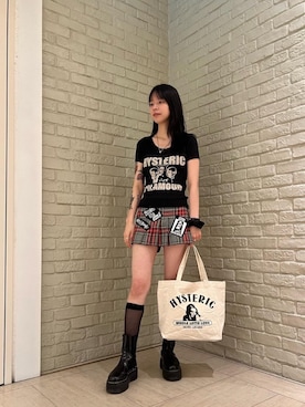 「HYSTERIC GLAMOUR（ヒステリックグラマー）のアイテム」を使った、ゆうかさん（レディース・164cm）の夏コーディネート