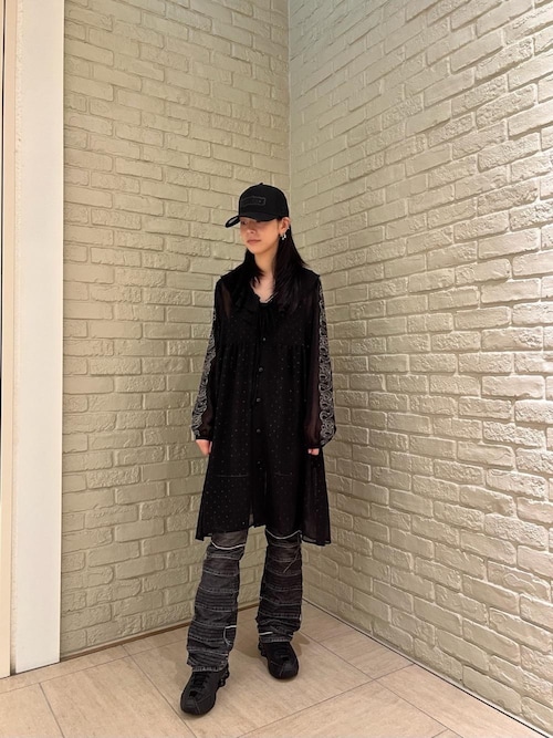 HYSTERIC GLAMOUR ブラックロングコートワンピース24時間値下げ HYSTERIC GLAMOUR ブラックロングコートワンピース24時間値下げ