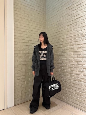 「アイテム（ドラムバッグ）」を使った、ゆうかさん（レディース・164cm）の秋コーディネート