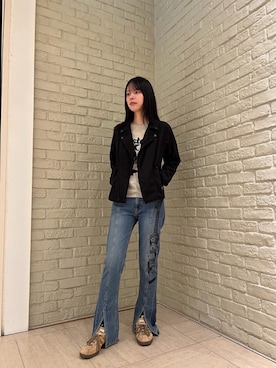 「HYSTERIC GLAMOUR（ヒステリックグラマー）のアイテム」を使った、ゆうかさん（レディース・164cm）の秋コーディネート