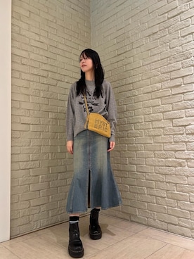 「HYSTERIC GLAMOUR（ヒステリックグラマー）のアイテム（バッグ）」を使った、ゆうかさん（レディース・164cm）の秋コーディネート