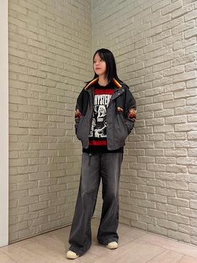 「HYSTERIC GLAMOUR（ヒステリックグラマー）のアイテム（デニムパンツ）」を使った、ゆうかさん（レディース・164cm）の秋コーディネート