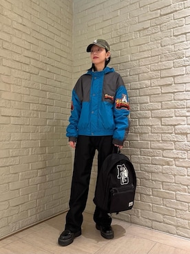 「HYSTERIC GLAMOUR（ヒステリックグラマー）のアイテム（バッグ）」を使った、ゆうかさん（レディース・164cm）の秋コーディネート