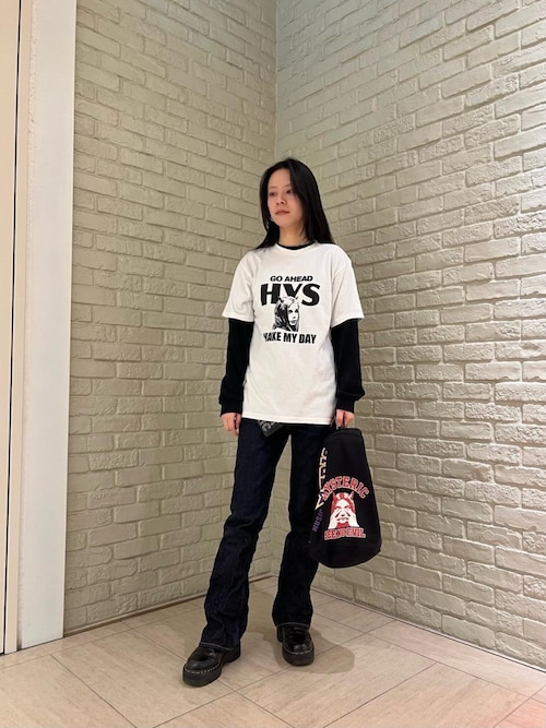ヒステリックグラマー GO AHEAD スカル Tシャツ HYSTERIC GLAMOUR（ヒステリックグラマー）の「GO AHEAD ptT-SH（T