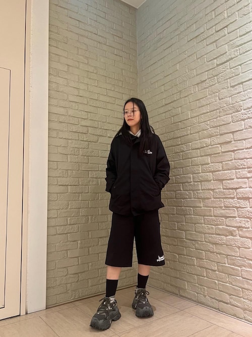 ヒステリックグラマー　スタッズ ワッペンパーカー 黒 HYSTERIC GLAMOUR（ヒステリックグラマー） パーカー SEE NO EVIL