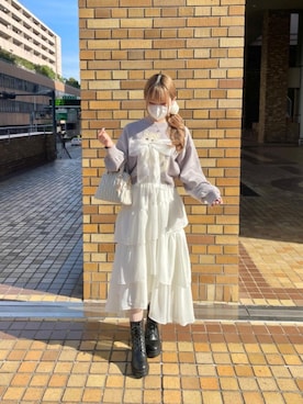 「ネコ」｜「アイテム（ブーツ）」を使った、まろさん（レディース・153cm）の秋コーディネート
