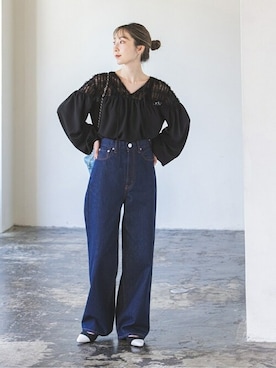 「noble」｜「アイテム（バレエシューズ）」を使った、Rinaさん（レディース・164cm）の秋コーディネート