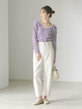 「noble」｜「アイテム（スリッポン）」を使った、Rinaさん（レディース・164cm）の春コーディネート