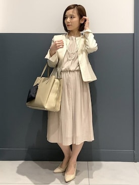 「入学式」｜「アイテム（財布/小物）」を使った、a.v.v本社スタッフさん（レディース・152cm）の冬コーディネート