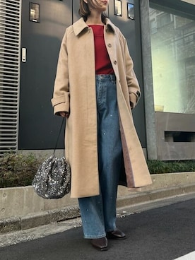 「a.v.v（アーヴェヴェ）のアイテム（ジャケット/アウター）」を使った、a.v.v本社スタッフさん（レディース・160cm）の冬コーディネート
