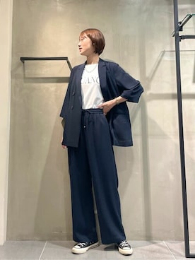 「a.v.v（アーヴェヴェ）のアイテム（ジャケット/アウター）」を使った、a.v.v本社スタッフさん（レディース・169cm）の春コーディネート