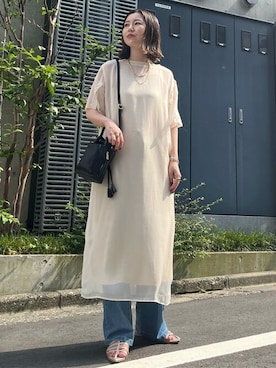 「a.v.v（アーヴェヴェ）のアイテム（その他パンツ）」を使った、a.v.v本社スタッフさん（レディース・160cm）の夏コーディネート