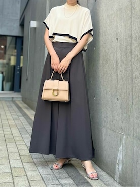 「a.v.v（アーヴェヴェ）のアイテム（その他パンツ）」を使った、a.v.v本社スタッフさん（レディース・160cm）の秋コーディネート