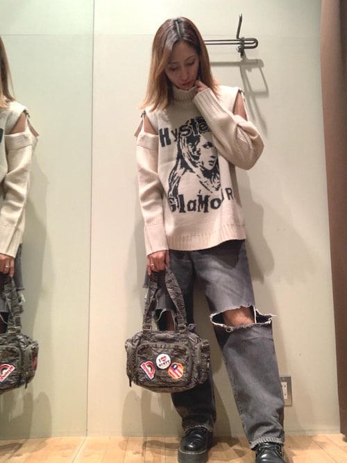 PATCH SCRATCH ミニボストンバッグ（ボストンバッグ）｜HYSTERIC