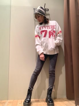 「スキニー」｜「アイテム（その他アウター）」を使った、kanaさん（レディース・172cm）の冬コーディネート