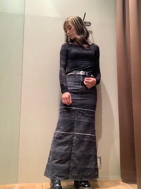 「アイテム（スカート）」を使った、kanaさん（レディース・172cm）の秋コーディネート