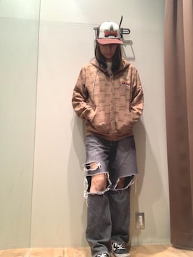 「アイテム（帽子）」を使った、kanaさん（レディース・172cm）の秋コーディネート