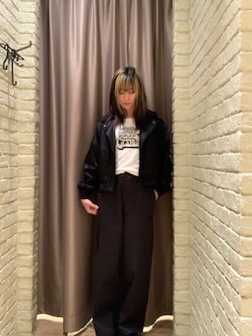 「アイテム（ジャケット/アウター）」を使った、kanaさん（レディース・172cm）の秋コーディネート