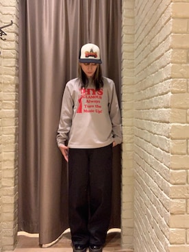 「アイテム（帽子）」を使った、kanaさん（レディース・172cm）の秋コーディネート