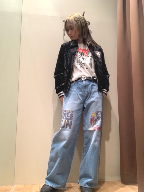 現行 ヒステリックグラマー WOMAN BANANA ワイドデニムパンツ WOMAN BANANA ワイドデニムパンツ|HYSTERIC GLAMOUR WOMEN | HYSTERIC