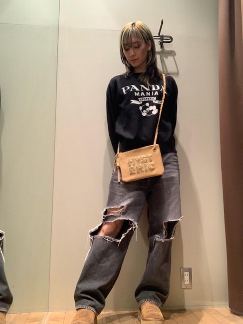 希少✨美品✨ヒステリックグラマー 半袖ニット ヒスパンダ PANDA MANIA編込 セーター（ニット/セーター）｜HYSTERIC GLAMOUR