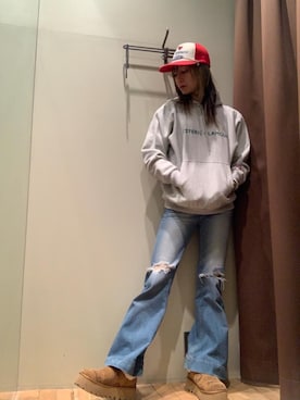 「アイテム（スリッポン）」を使った、kanaさん（レディース・172cm）の冬コーディネート