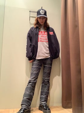 「アイテム（帽子）」を使った、kanaさん（レディース・172cm）の春コーディネート