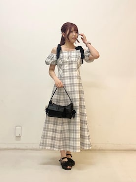「MAJESTIC LEGON（マジェスティックレゴン）のアイテム」を使った、ふうかさん（レディース・156cm）の夏コーディネート